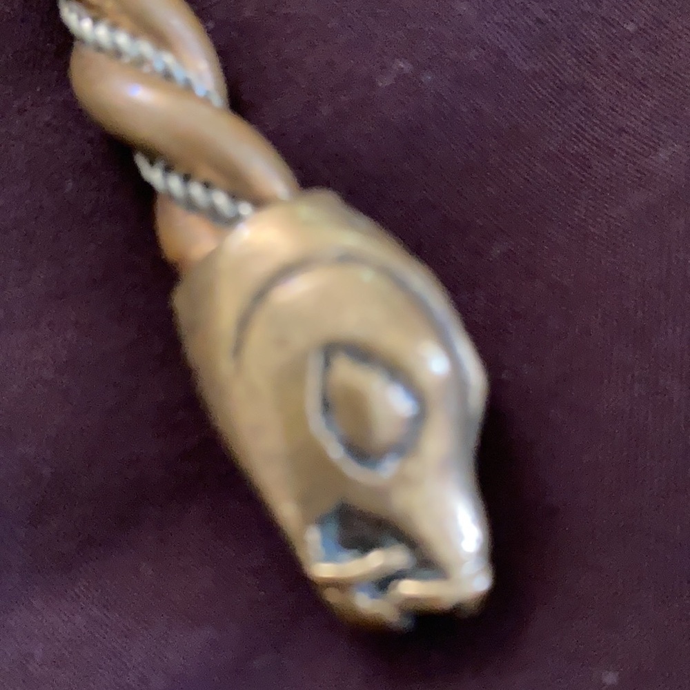 Vintage rare open Brass and sterling silver choker - Picture 3 of 3